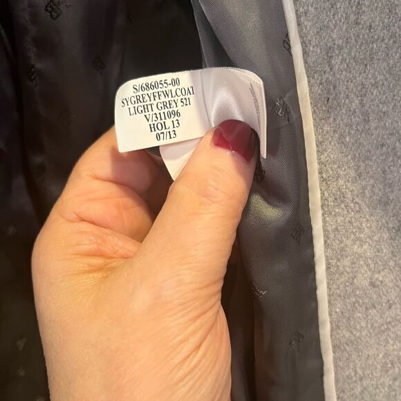 ❤️Banana Republic Fully Lined Wool Pea Coat Grey Size small jacket - Picture 13 of 14